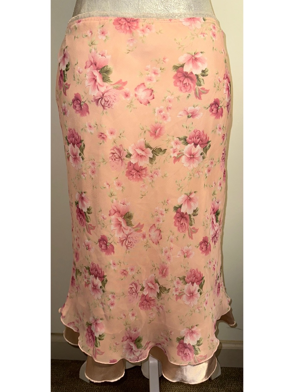 Vtg 90s/Y2K Floral Ruffle Skirt - Picture 3 of 10